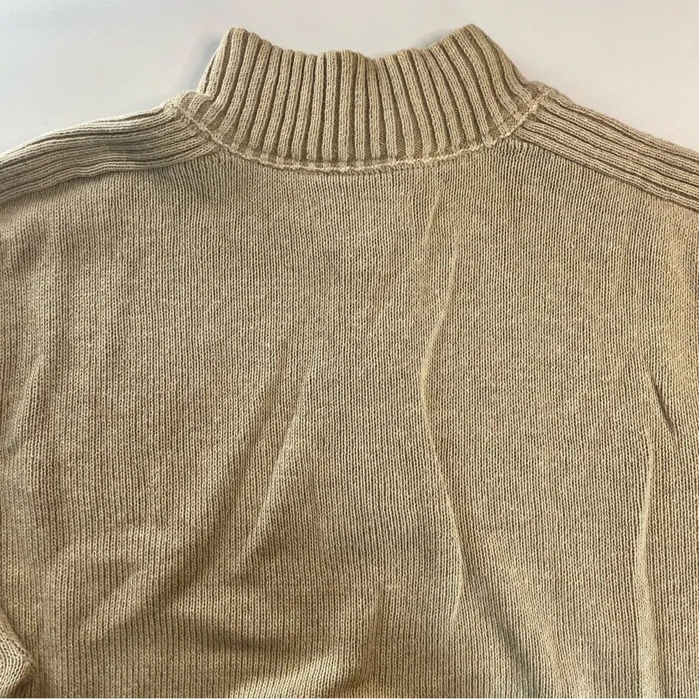 GHBASS Earth XXL Raime/ Cotton Blend Men’s Tan Turtleneck Zip Pullover Sweater